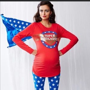 Motherhood maternity Super Pregnant Halloween Costume.